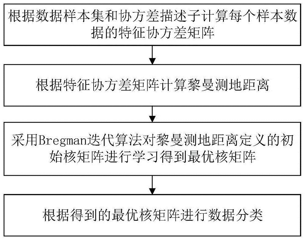 一种基于测地距离的黎曼流形保持核学习方法及装置